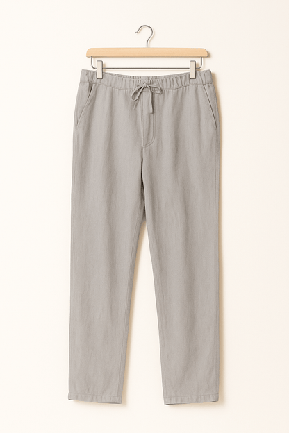 Évoque Tapered Linnenbroek met Kordelzug – Luchtige Zomerhose voor Heren