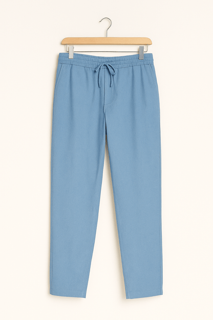 Évoque Tapered Linnenbroek met Kordelzug – Luchtige Zomerhose voor Heren
