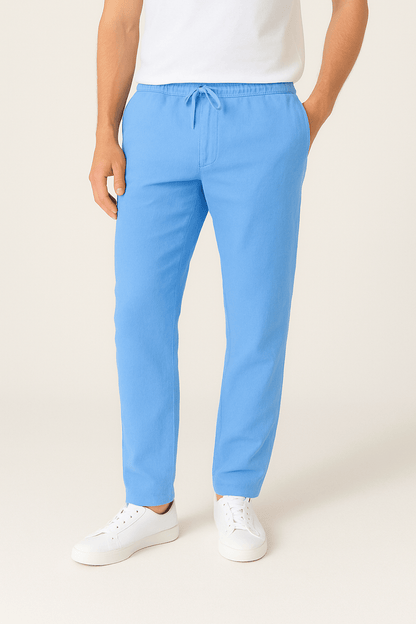 Évoque Tapered Linnenbroek met Kordelzug – Luchtige Zomerhose voor Heren