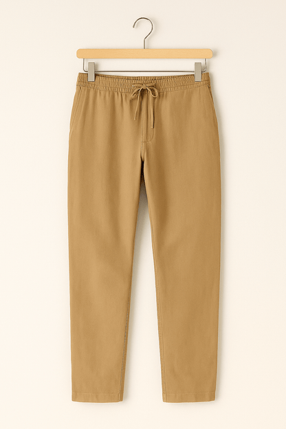 Évoque Tapered Linnenbroek met Kordelzug – Luchtige Zomerhose voor Heren