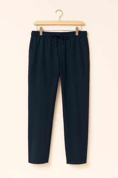 Évoque Tapered Linnenbroek met Kordelzug – Luchtige Zomerhose voor Heren