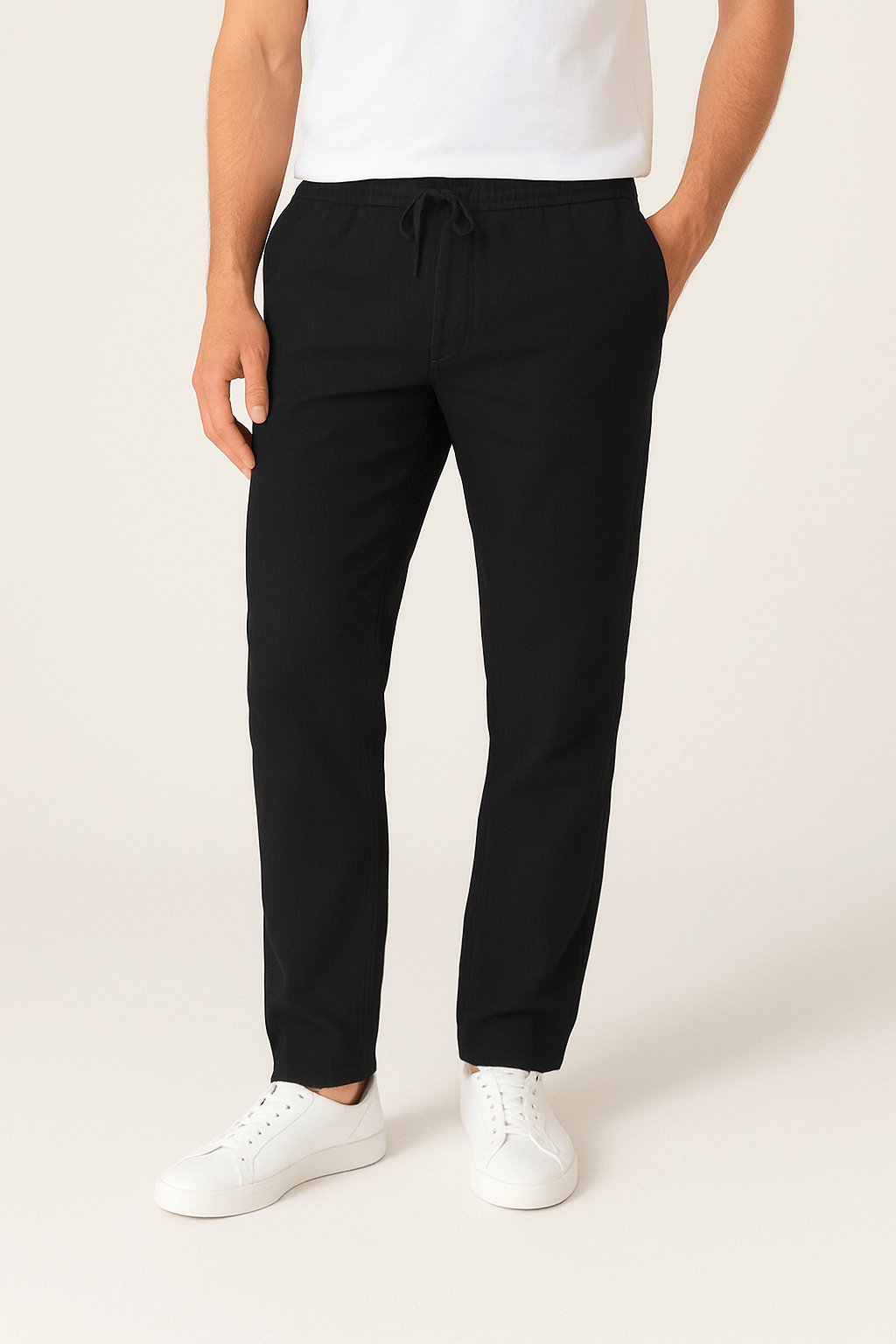 Évoque Tapered Linnenbroek met Kordelzug – Luchtige Zomerhose voor Heren