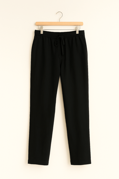 Évoque Tapered Linnenbroek met Kordelzug – Luchtige Zomerhose voor Heren