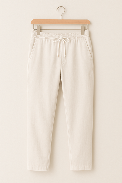 Évoque Tapered Linnenbroek met Kordelzug – Luchtige Zomerhose voor Heren