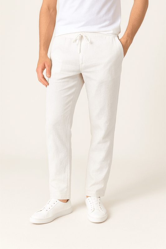 Évoque Tapered Linnenbroek met Kordelzug – Luchtige Zomerhose voor Heren