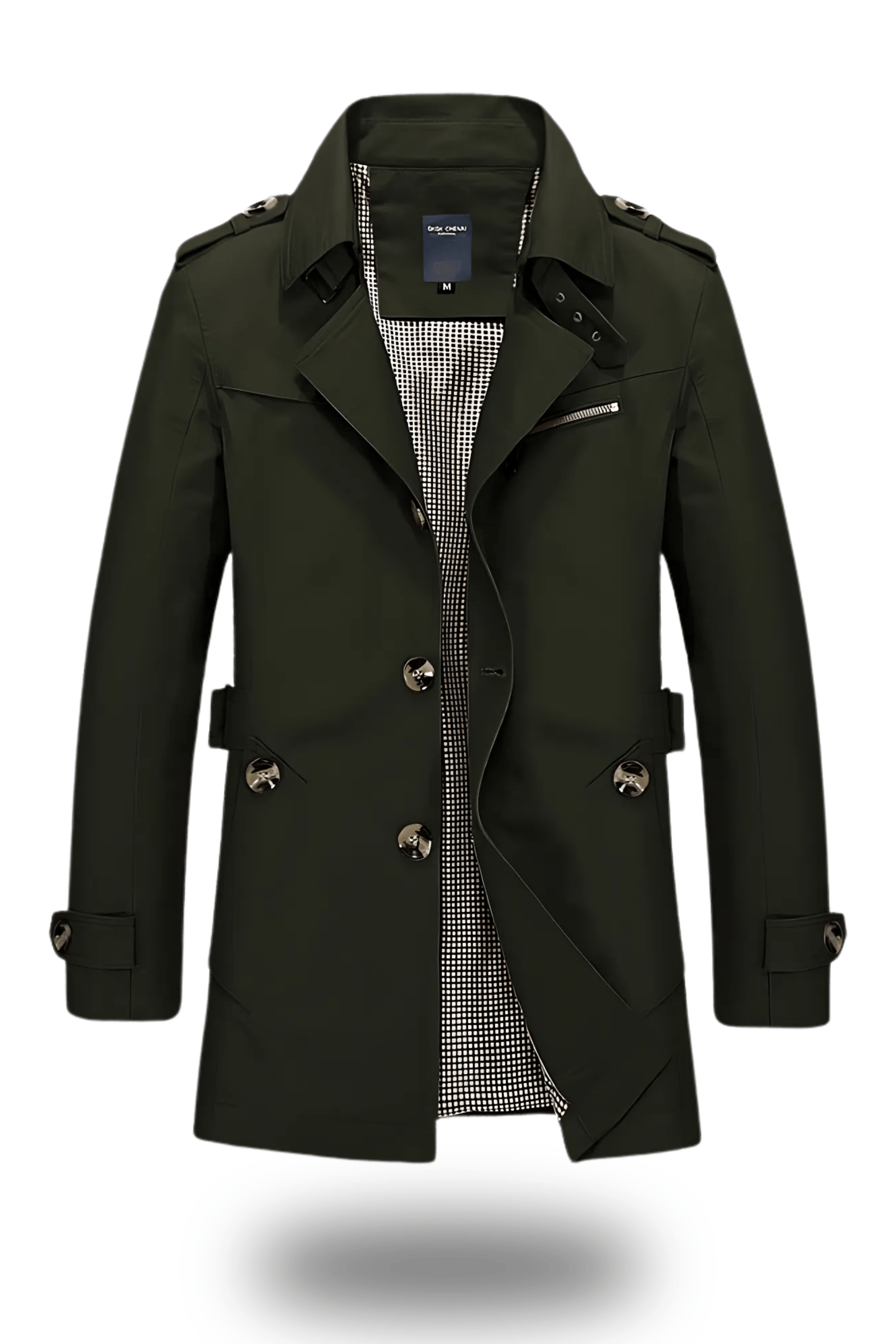 Évoque Trenchcoat met Omgeslagen Kraag – Klassieke Herenjas in Tijdloos Design
