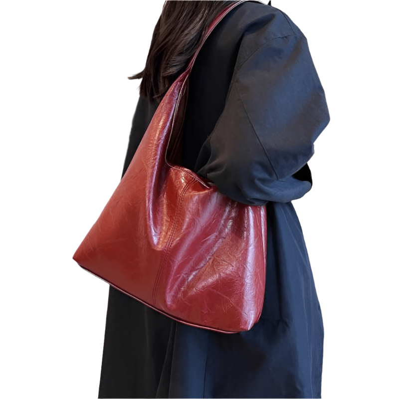 Monde Vintage Schoudertas – Kunstleer – 27x37x11 cm – Verstelbare Riem