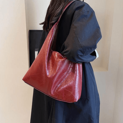 Élanor Vintage Schoudertas – Ruime Dames Handtas met Tijdloze Elegantie