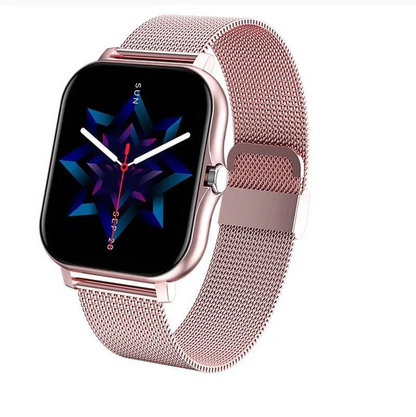 Seljo Dames smartwatch digitaal – waterdicht, Bluetooth, gezondheids- en fitnessfunctie