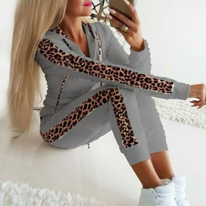 Veloria Casual Joggingpak voor Dames – Tweedelige Set met Broek en Vest