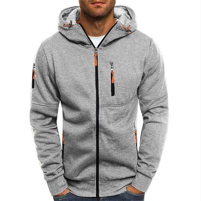 Évoque | Zip-up hoodie heren met capuchon en ritssluiting