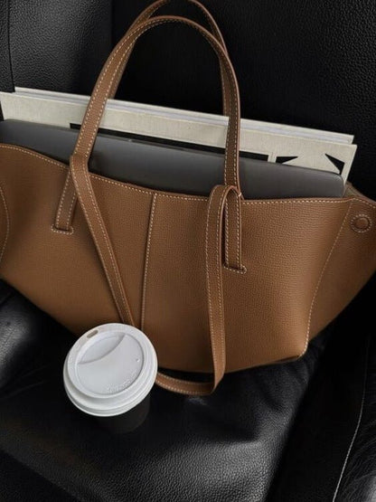 Veloria Vintage Leren Dames Tote Bag met Magnetische Sluiting – Ruim en Stijlvol