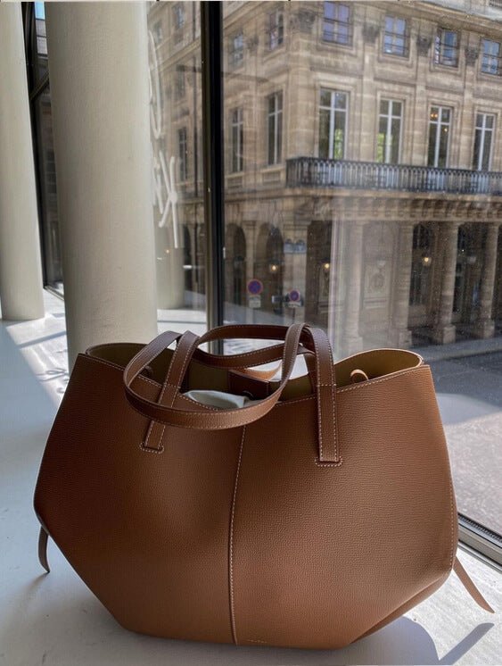 Veloria Vintage Leren Dames Tote Bag met Magnetische Sluiting – Ruim en Stijlvol