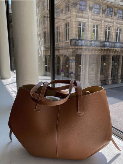Veloria Vintage Leren Dames Tote Bag met Magnetische Sluiting – Ruim en Stijlvol