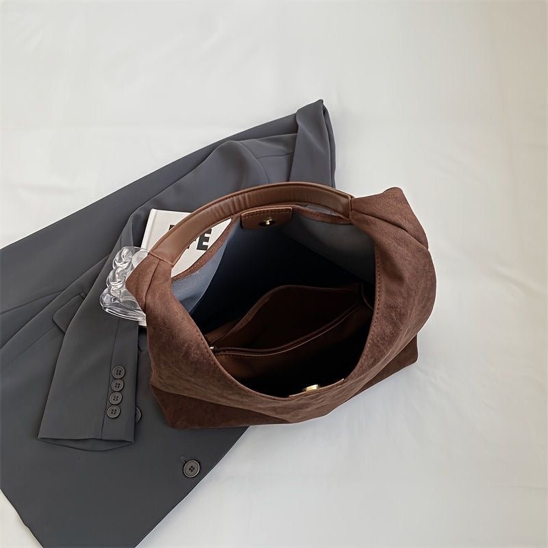 Sereno Luxe Suède Tote Tas voor Dames – Ruim en Elegant Handmodel