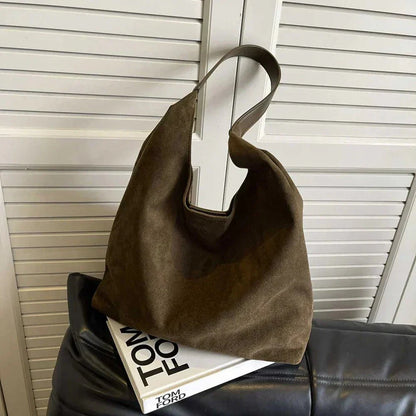 Sereno Luxe Suède Tote Tas voor Dames – Ruim en Elegant Handmodel