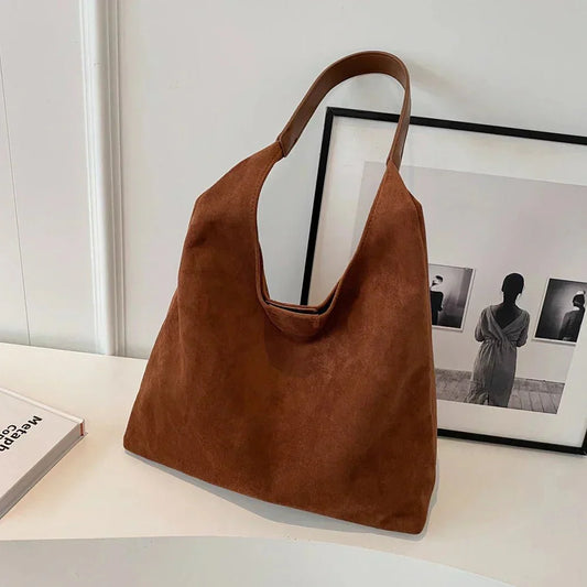 Sereno Luxe Suède Tote Tas voor Dames – Ruim en Elegant Handmodel