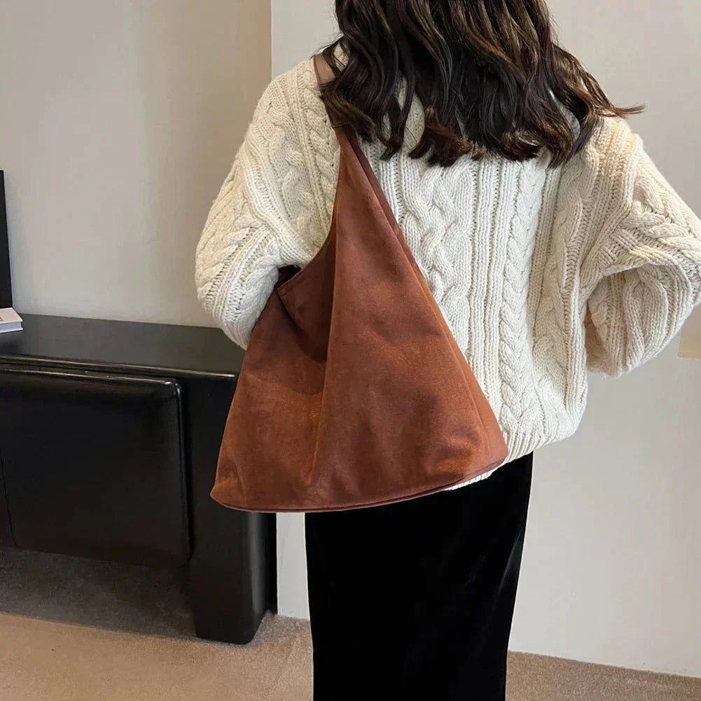 Sereno Luxe Suède Tote Tas voor Dames – Ruim en Elegant Handmodel