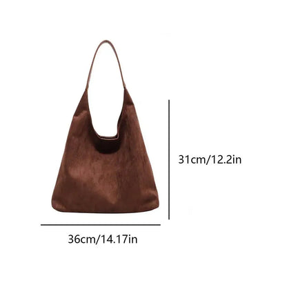 Sereno Luxe Suède Tote Tas voor Dames – Ruim en Elegant Handmodel