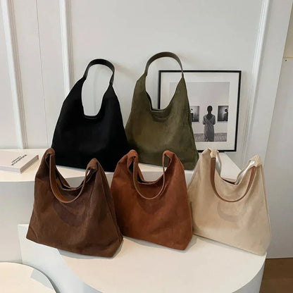 Sereno Luxe Suède Tote Tas voor Dames – Ruim en Elegant Handmodel