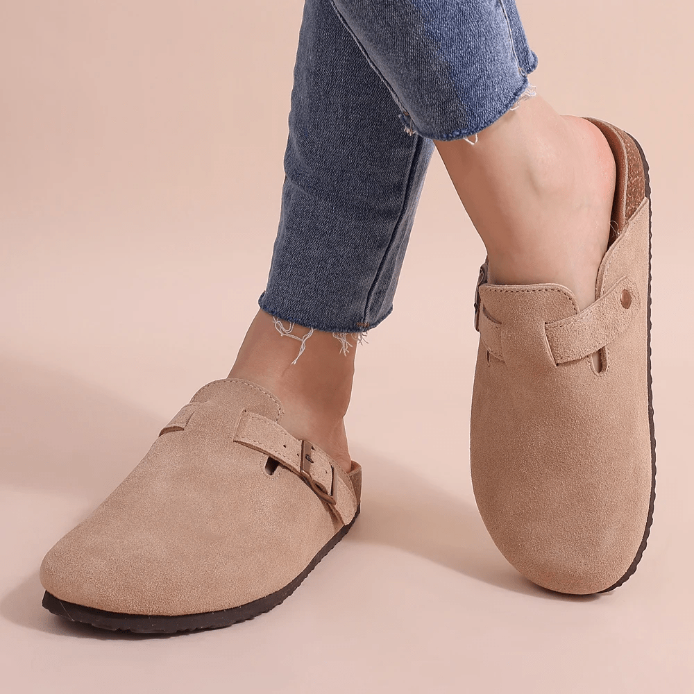 Reverie Suède Leren Mulesandalen voor Dames – Elegant en Stijlvol Design