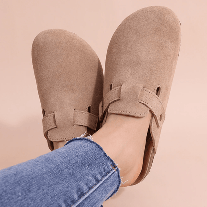 Reverie Suède Leren Mulesandalen voor Dames – Elegant en Stijlvol Design