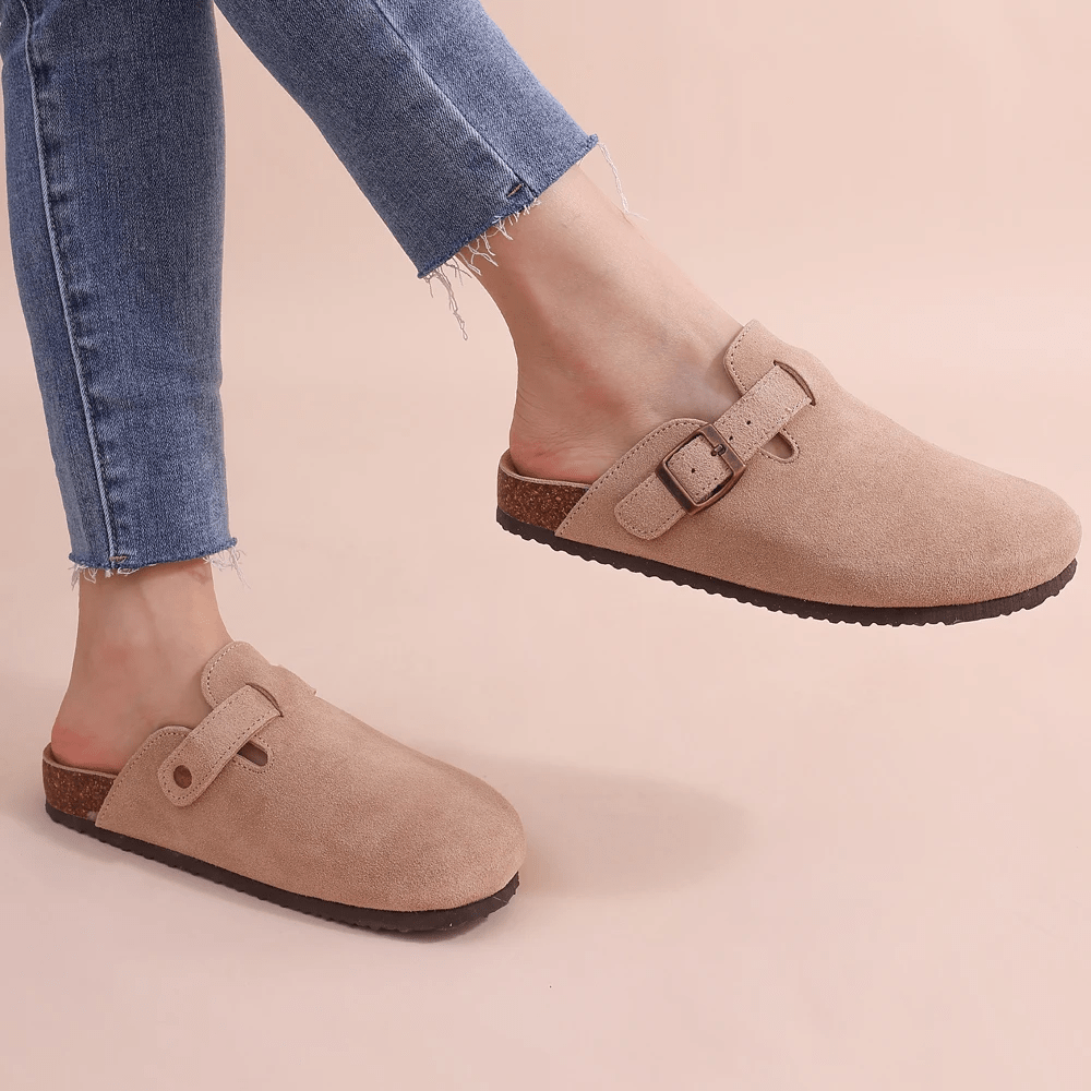 Reverie Suède Leren Mulesandalen voor Dames – Elegant en Stijlvol Design