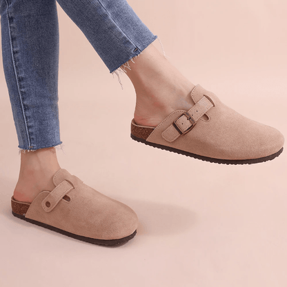 Reverie Suède Leren Mulesandalen voor Dames – Elegant en Stijlvol Design