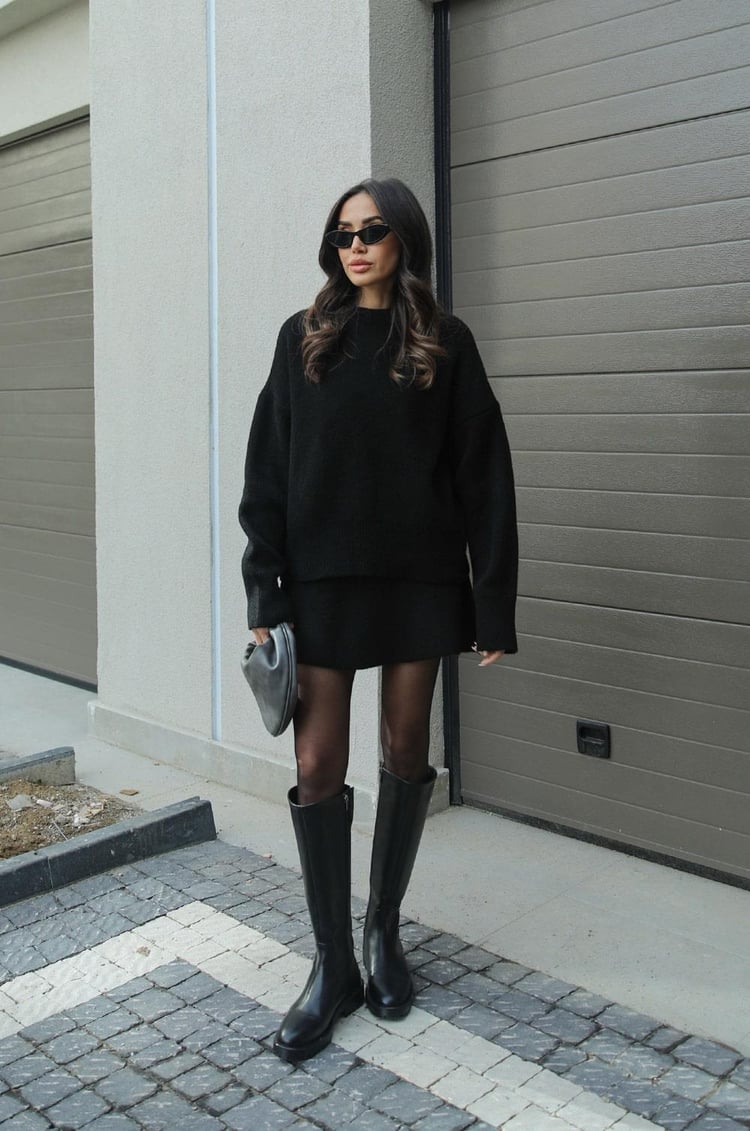 Évoque | Gebreide Set met Top en Rok in Bordeaux