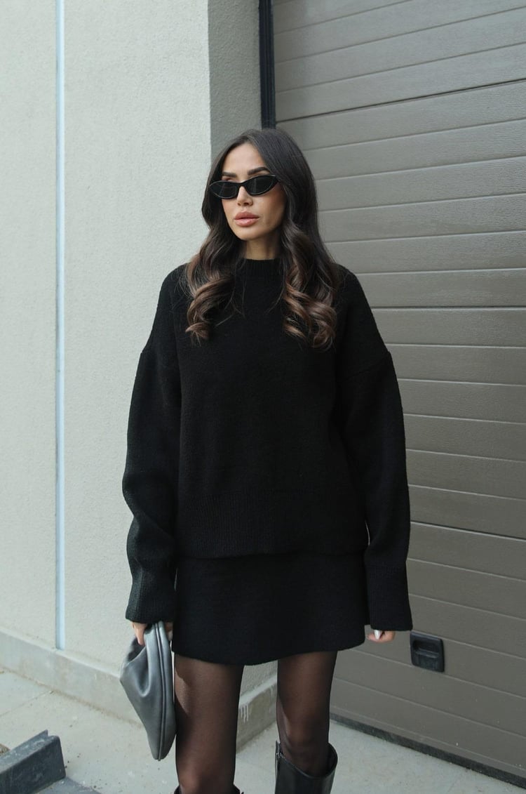 Évoque | Gebreide Set met Top en Rok in Bordeaux
