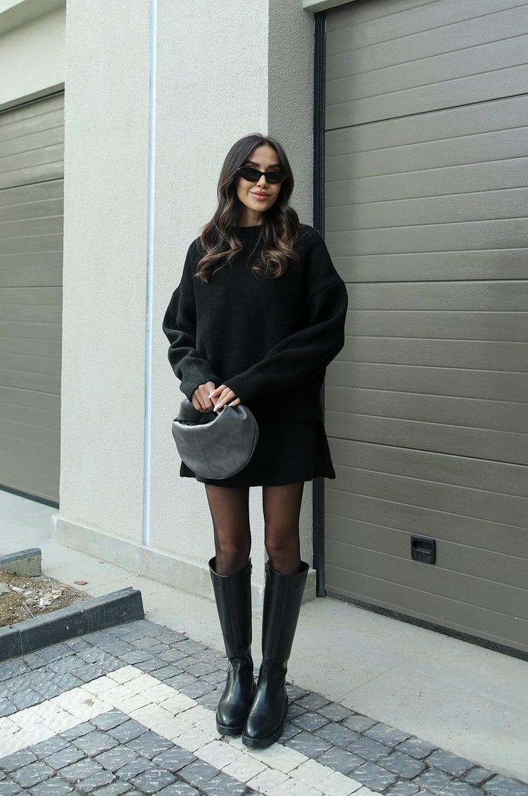 Évoque | Gebreide Set met Top en Rok in Bordeaux