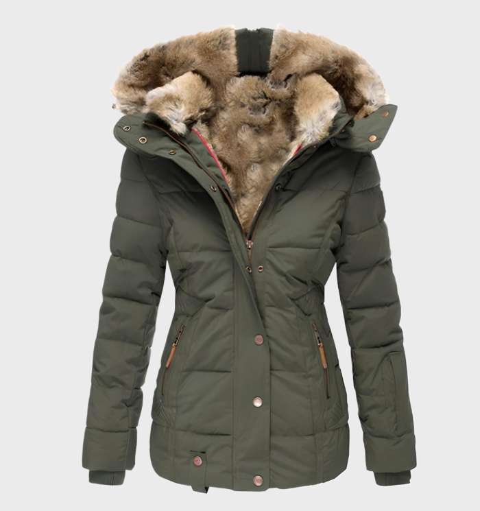 Veloria Slim Fit Dames Winterjas met Capuchon – Waterafstotend en Ademend