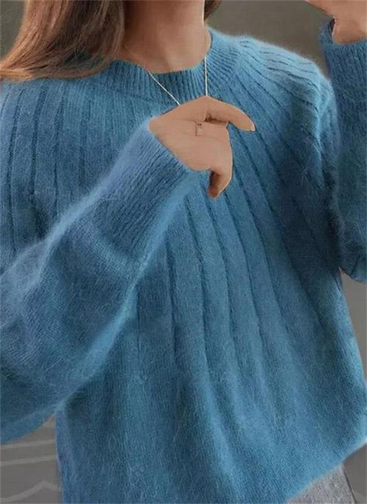 Veloria Kasjmier Gebreide Sweater – Zachte Elegante Trui met Klassieke Snit