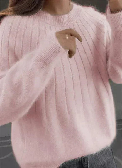 Veloria Kasjmier Gebreide Sweater – Zachte Elegante Trui met Klassieke Snit