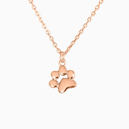 Monde Zilveren Ketting met Pootafdruk Hanger – Personaliseerbaar Dierensieraad voor Honden- of Kattenliefhebbers