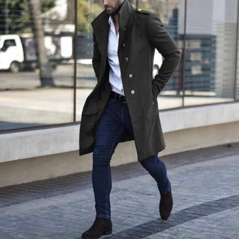 Évoque Heren Trenchcoat van Katoenmix met Klassiek Ontwerp