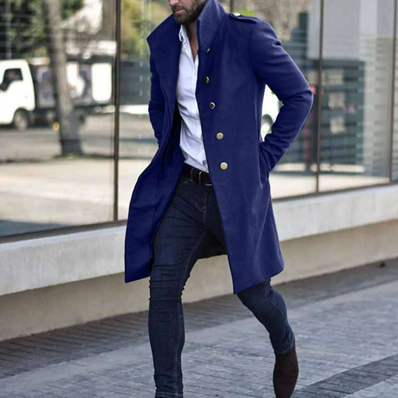 Évoque Heren Trenchcoat van Katoenmix met Klassiek Ontwerp