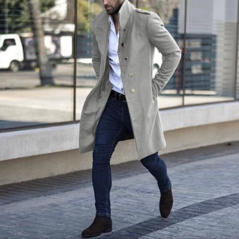 Évoque Heren Trenchcoat van Katoenmix met Klassiek Ontwerp